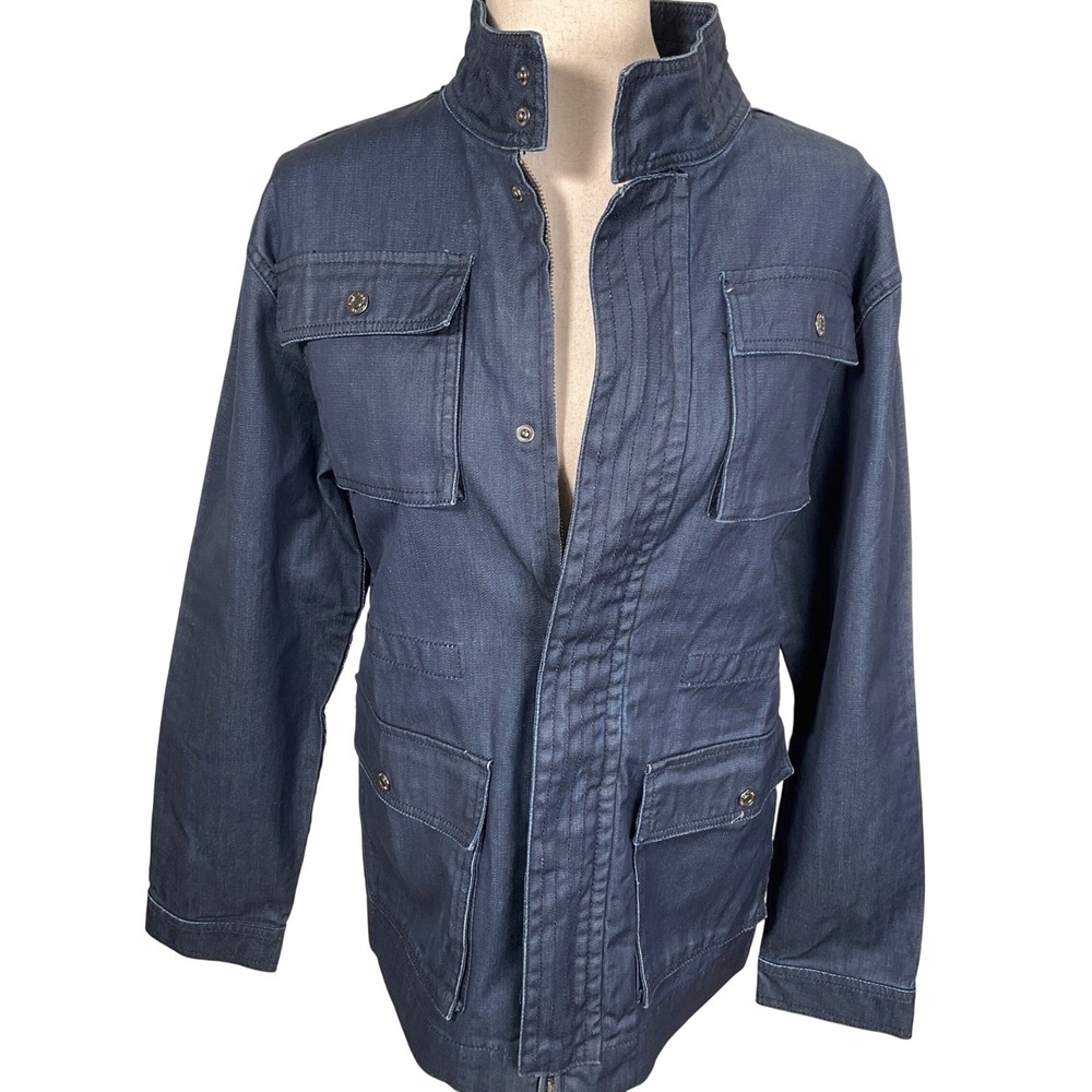 7โ For All Mankind Coated Anorak Boys XL Indigo Blue Field Jacket 7FEYB0869 NWT